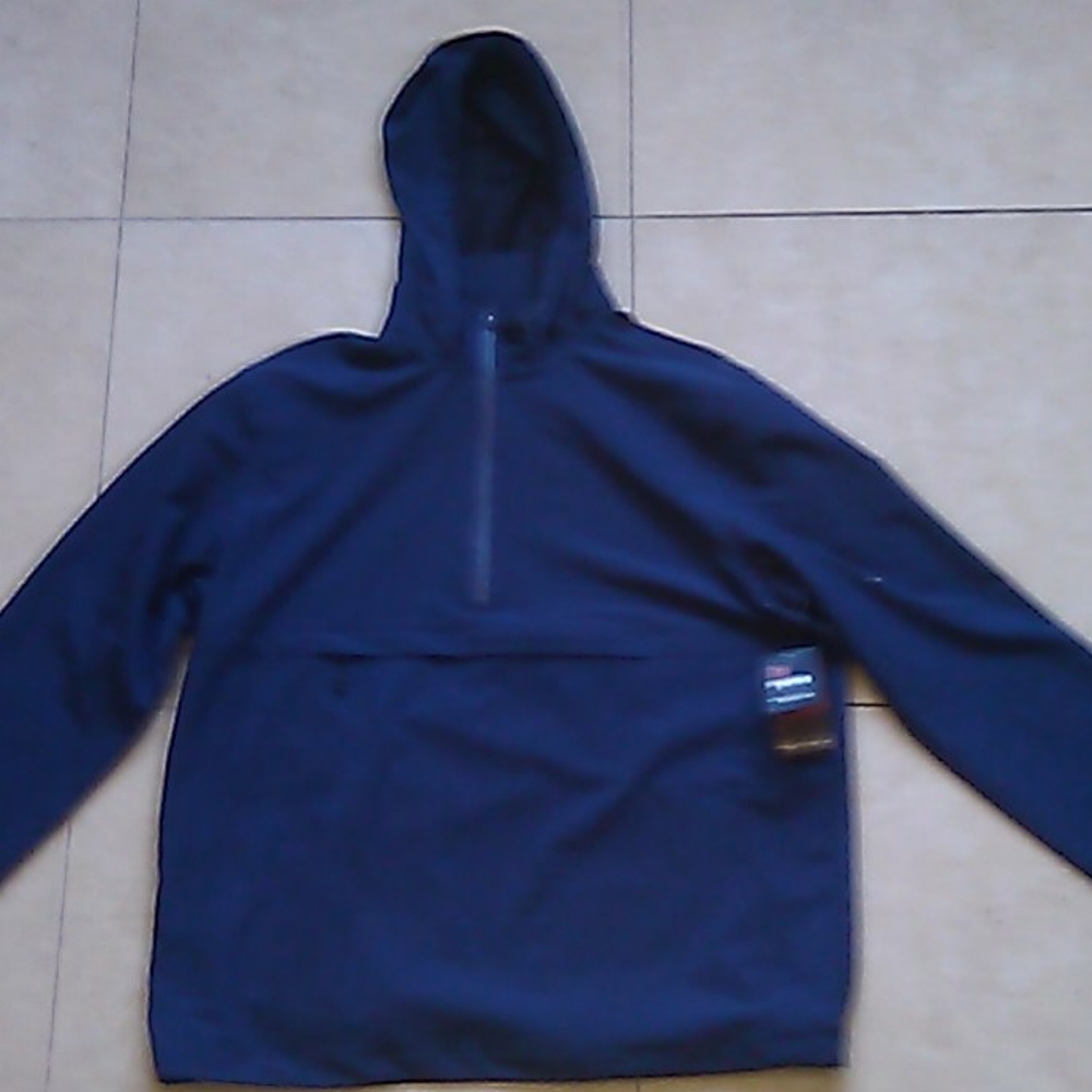 Blue half zip jacket